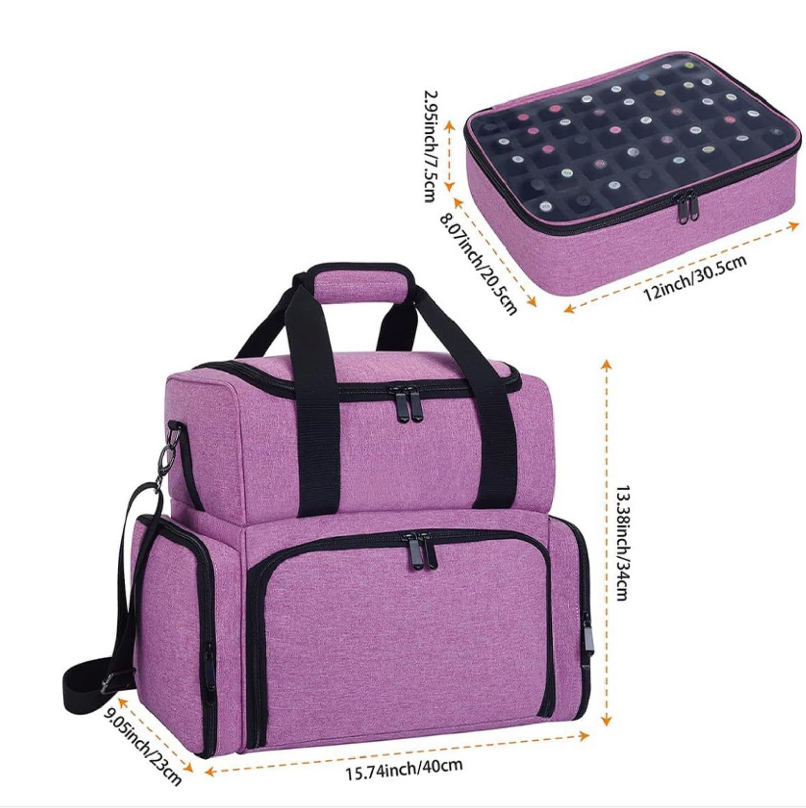 Organizzatore Smalti Scatola Portaoggetti for Smalto Portatile da Viaggio Staccabile Porta Smalti per Unghie(Pink)
