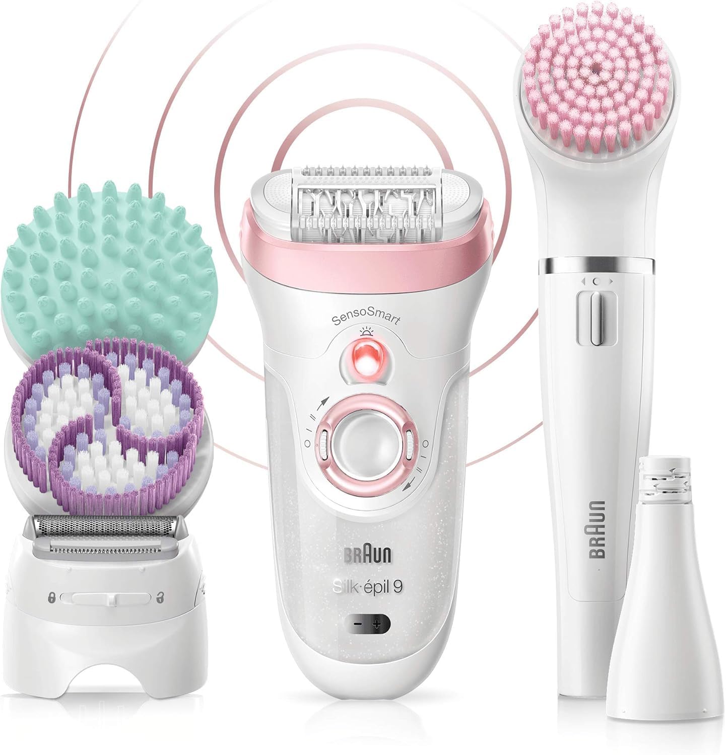 Braun Silk-épil Beauty Set 9 9-985 De Lujo 7en1 - Depiladora Mujer Inalámbrica Wet&Dry: Kit Depilación, Rasurado, Exfoliación y Limpieza Cuerpo/Rostro