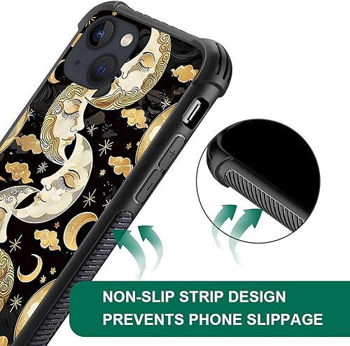 Vista 59 de Funda para iPhone 13 - Nebula Wolf vidrio templado trasero y silicona suave TPU Shock funda protectora Lobo de Nebula.