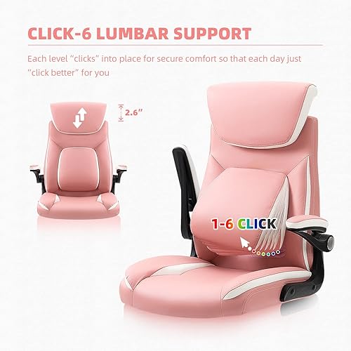Miniatura 4 de YAMASORO Silla ejecutiva ergonómica de oficina con respaldo alto, silla de escritorio para computadora de hogar con brazos abatibles acolchados,