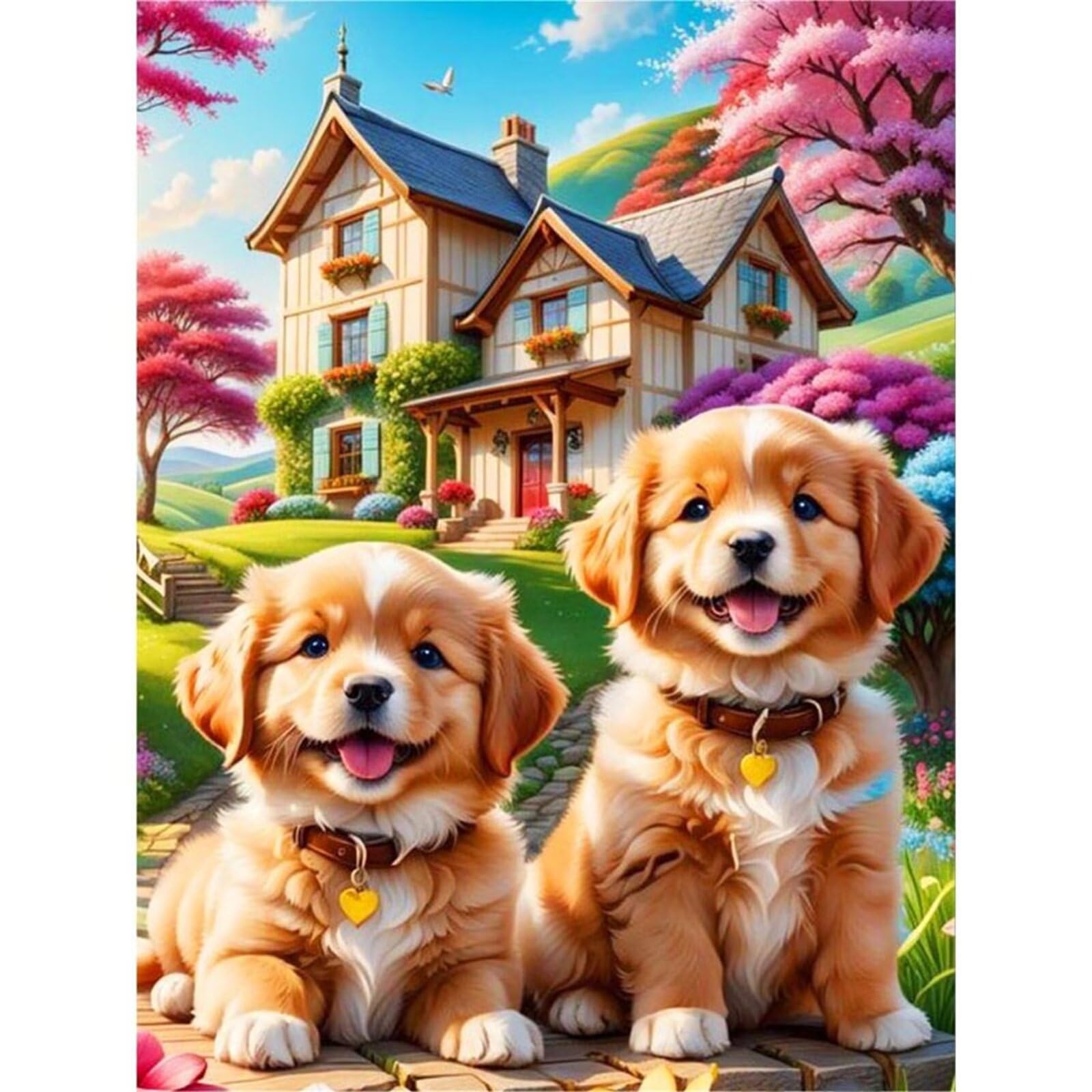 Villa Pet Cani Puzzle da 1500 pezzi, Puzzle per Adulti,1500 pezzi Puzzle per Adulti, Puzzle per Gioco Familiare, Regalo Puzzle, Puzzle Intelligente