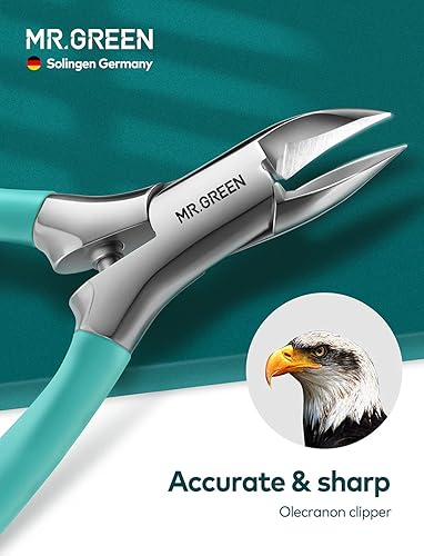 Miniatura 2 de MR.GREEN Cortaúñas para uñas gruesas y encarnadas, herramientas de paroniquia profesional de alta resistencia con lima de uñas encarnadas, cortauñas