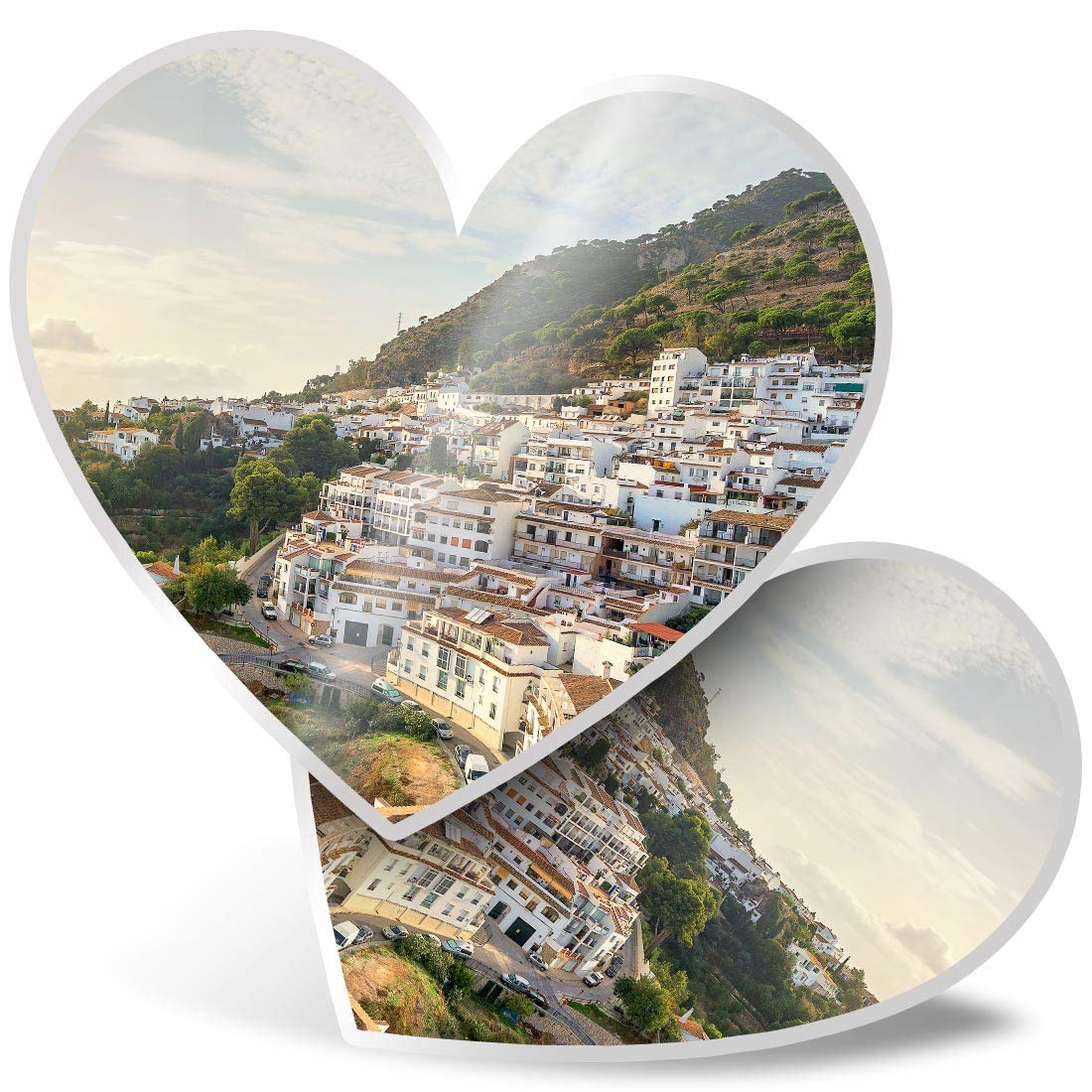Destination Vinyl Ltd Multi 2 X 7.5Cm He Stickers - Mijas Costa Del Sol Andalusia Spain Decals 12611