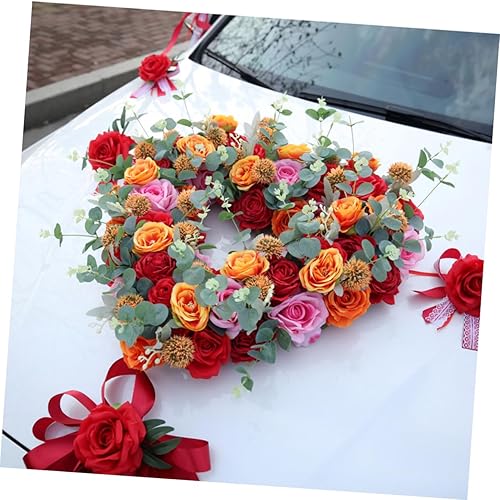 Miniatura 7 de Marco de corazón para coche de boda, accesorios para automóvil, bloque de floristería, bloques de flores de espuma, espuma floral, en forma de