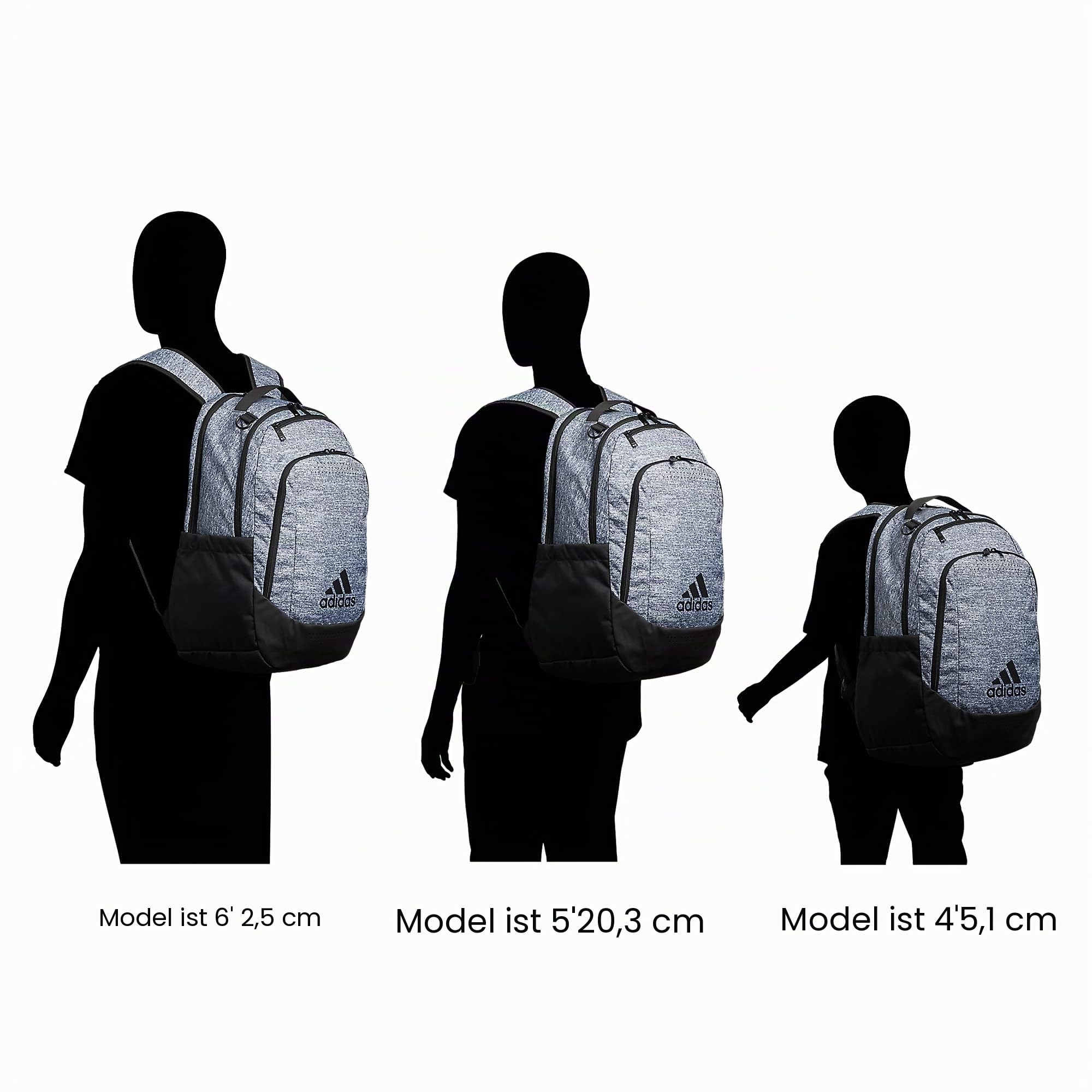 adidas Defender Team Sportrucksack, Jersey Onix Grau/Schwarz