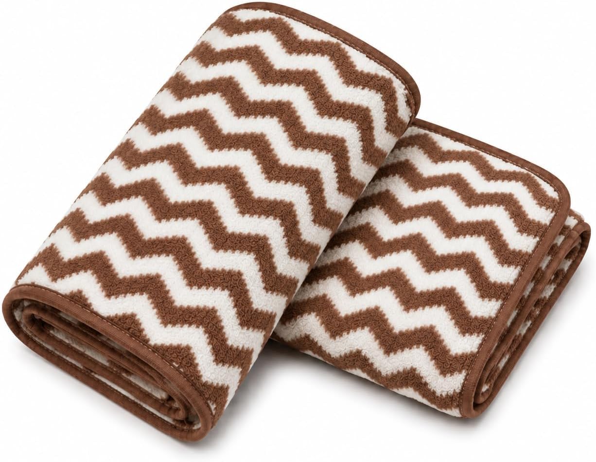 Absorbent Hand Towels for Bathroom & Kitchen, Quick Dry Hanging Hand Towel Set, Soft Reusable Wash Cloths for Sink, Kitchen & Daily Cleaning,19 x 10 Inch (,Lavender & White) image 5