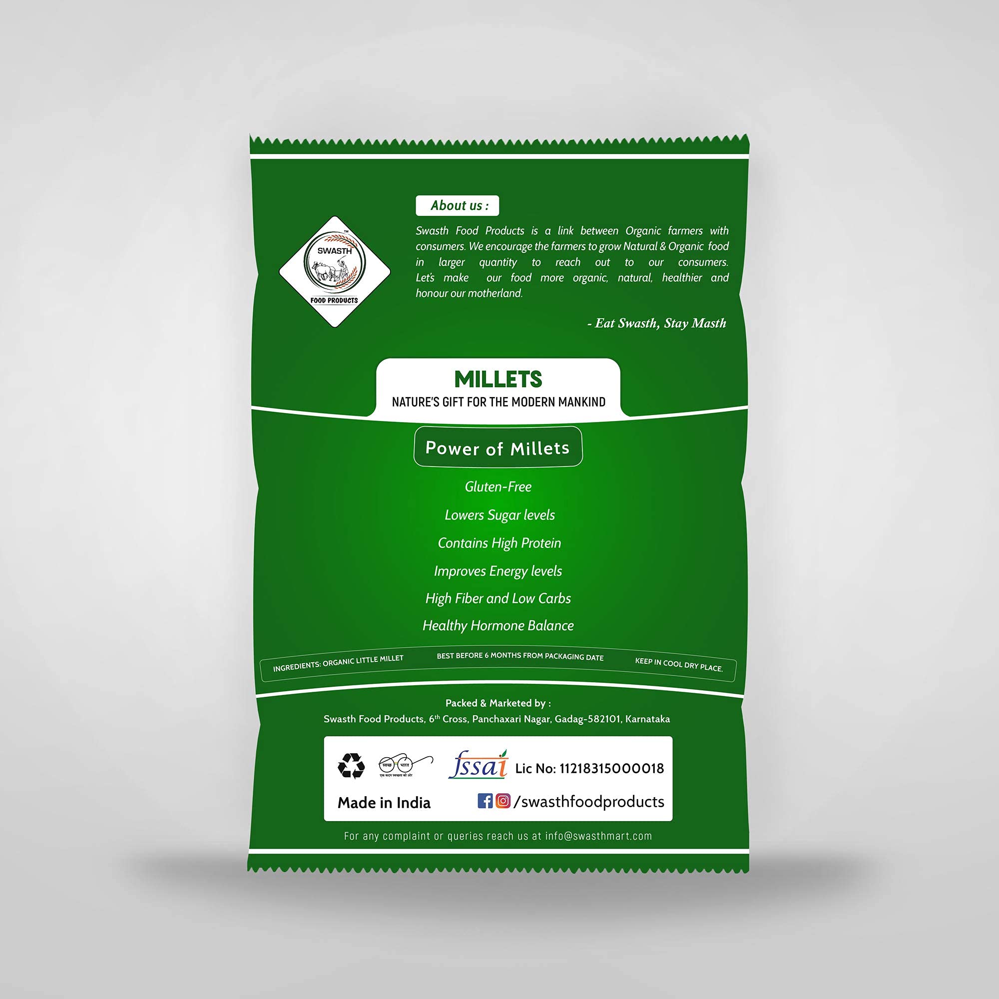 SWASTH Kodo Millets Unpolished and 1kg (Other Names of