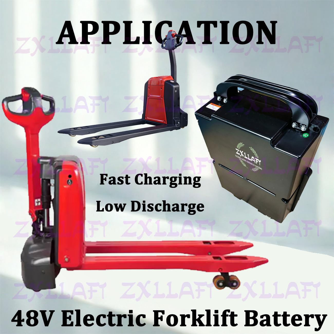 Elektrische Gabelstapler-Lithiumbatterie 48V 20Ah 30Ah Elektrohubwagen mit Batterie für EPL205Z Wiederaufladbare Batterien für MT16/20 Teleskoplader mit Griff