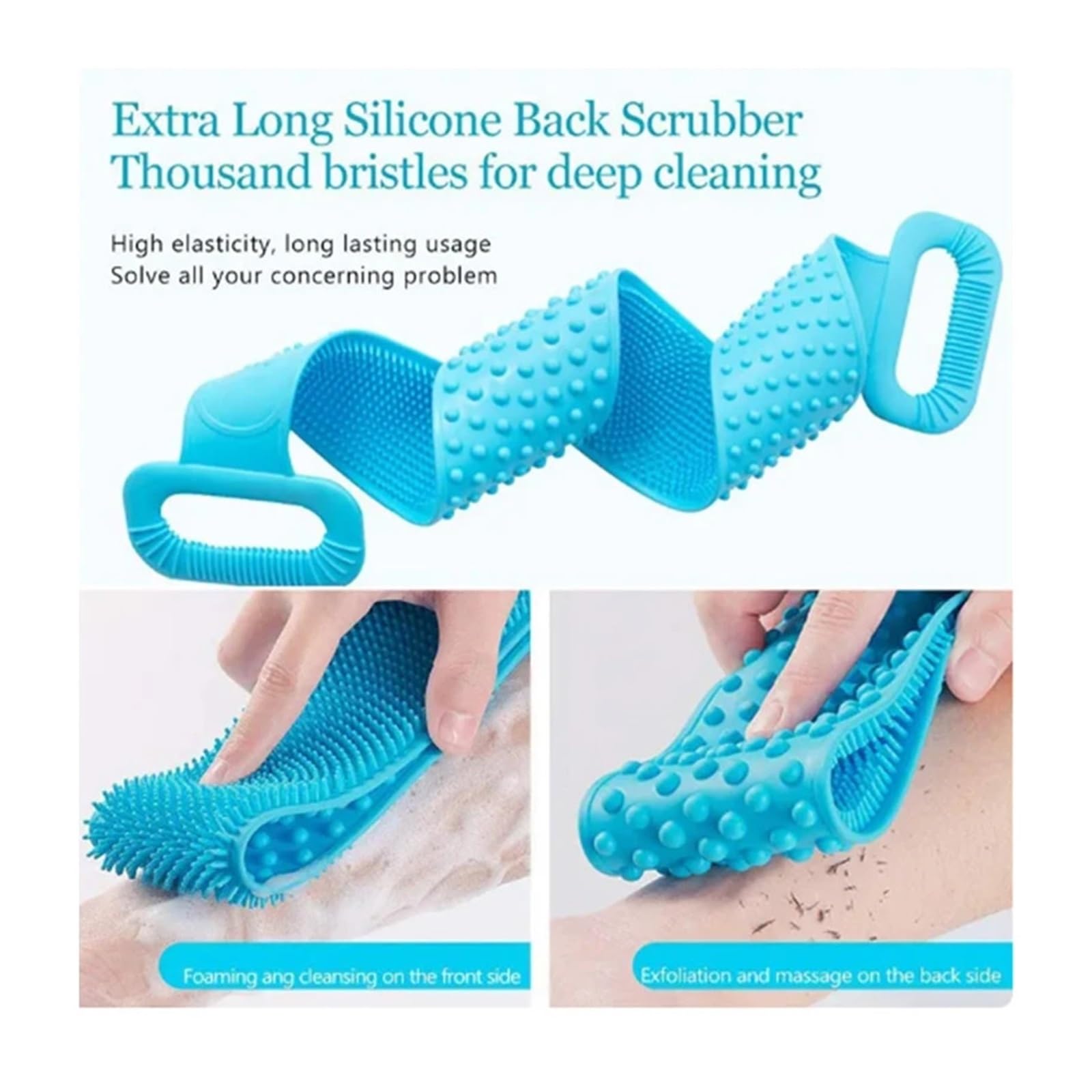 RüCkenbüRste Dusche 4/2/1PCS Körper Schwamm Silikon Pinsel Bad Handtücher Wäscher Reiben Zurück Peeling Massage Dusche Gürtel Erweiterte haut Sauber