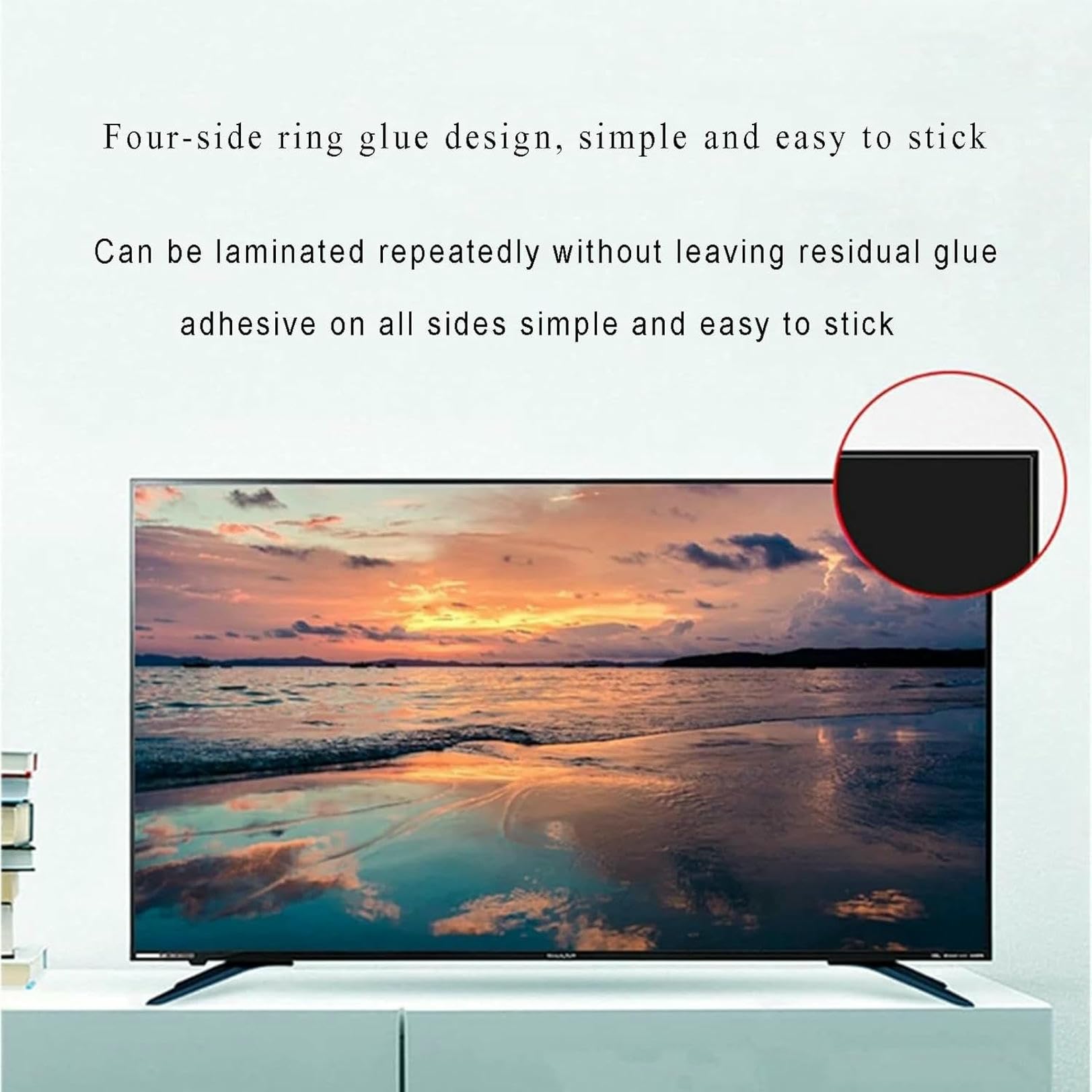 protector de pantalla para televisor, Película de filtro antideslumbrante/antiluz azul/a prueba polvo(49 inch 1075x604mm)
