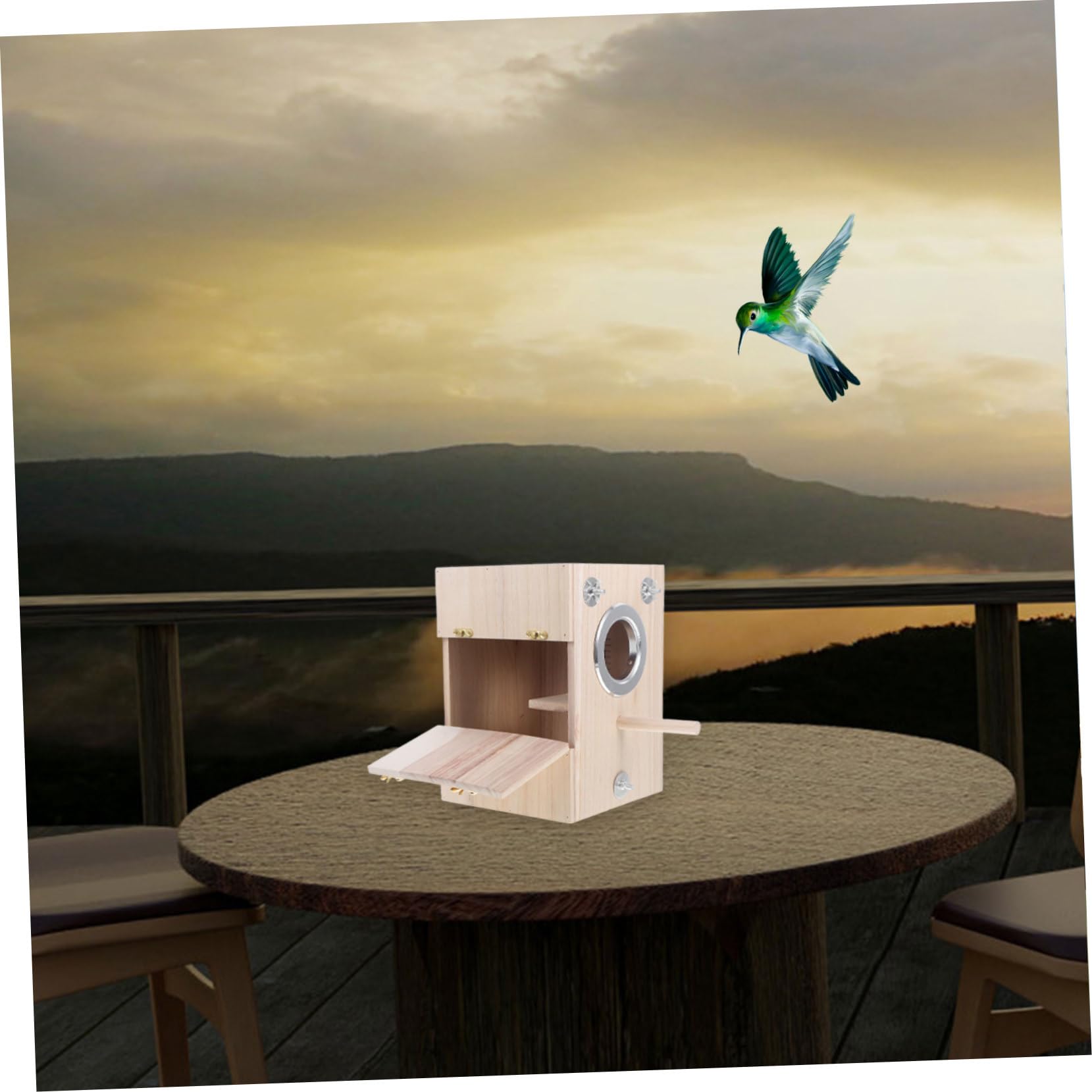 Hohopeti 1pieza Caja De Cría De Madera para Aves Nido Natural para Periquitos y Canarios Incubadora Creativa De Aves Amplio Espacio para Reproducción y Anidación