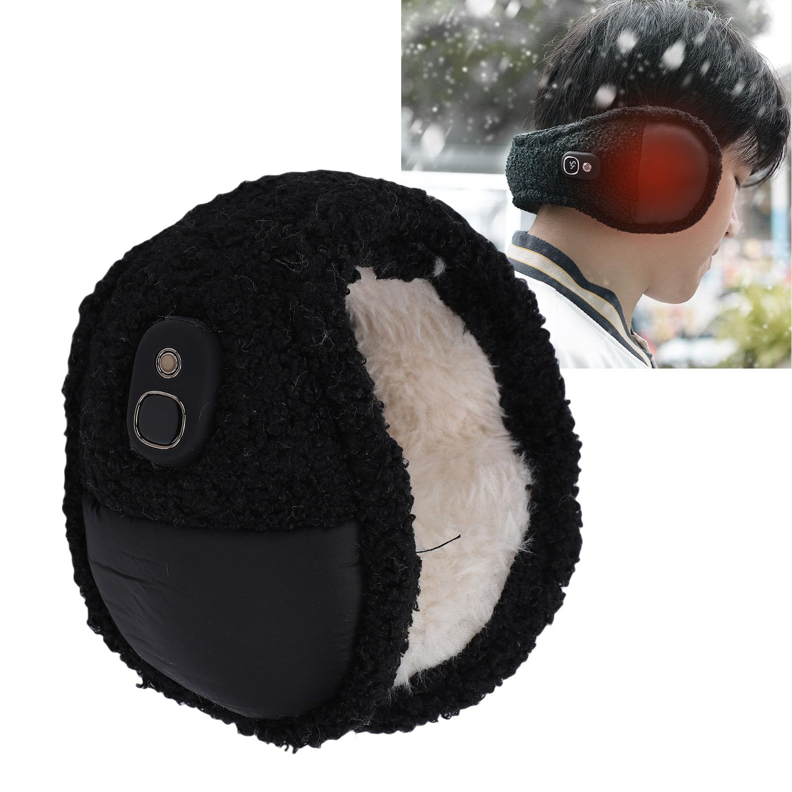 CHICIRIS Orejeras Térmicas, Material De Felpa, 3 Niveles De Calor, Calentadores Plegables para Actividades Al Aire, Unisex para Esquí Y Senderismo
