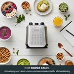 Glass Blenders for Kitchen – Stainless Steel Professional Blender for Smoothies 1500W Motor, Food Processor Combo 9 Adjustable Speeds, 14 Preset Programs, BPA-Free Glass Jar blender, Nut Milk, Soups