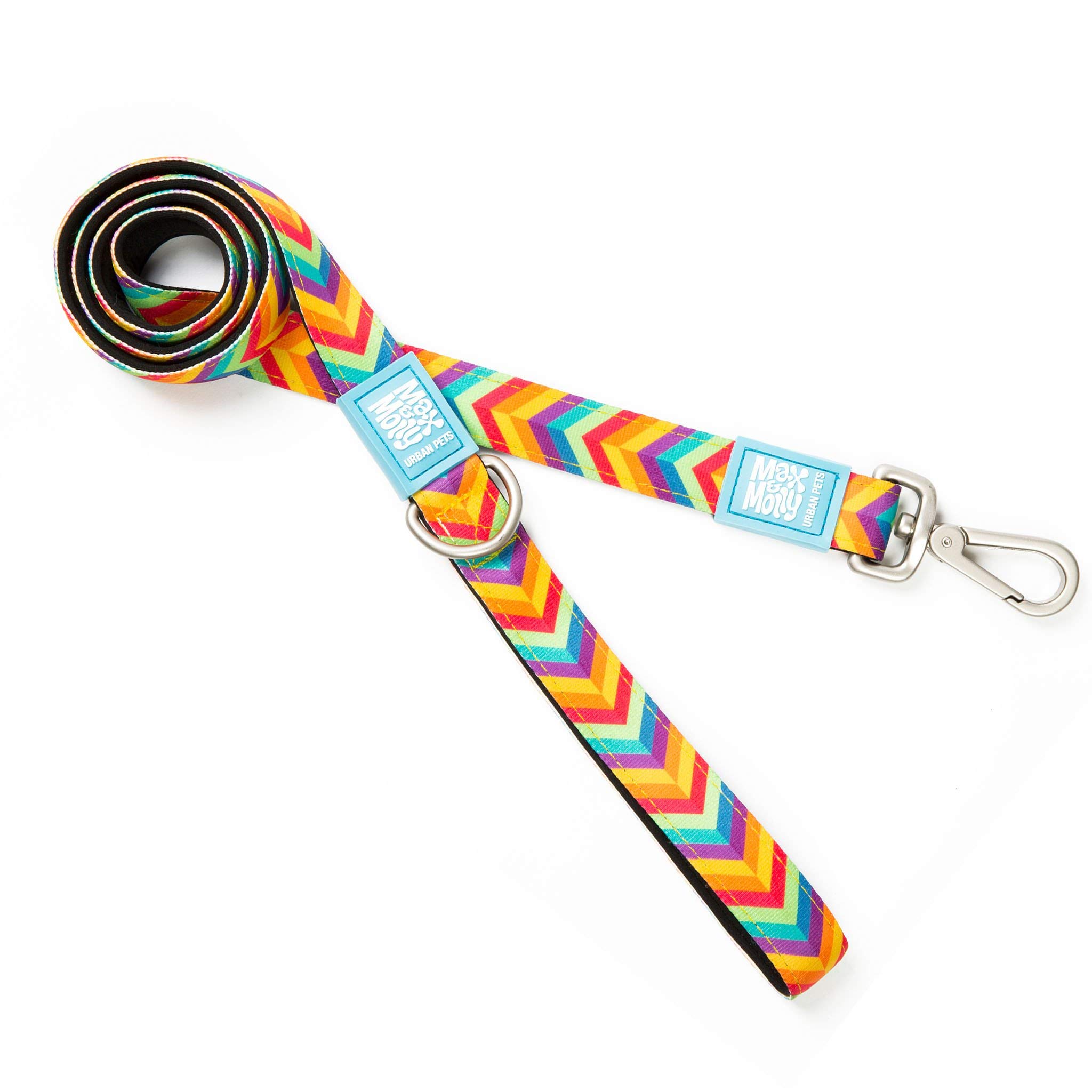 Max & Molly Urban PetsUltra Secure and Comfortable Padded Neoprene Sport Dog Leash, Classic Summertime S