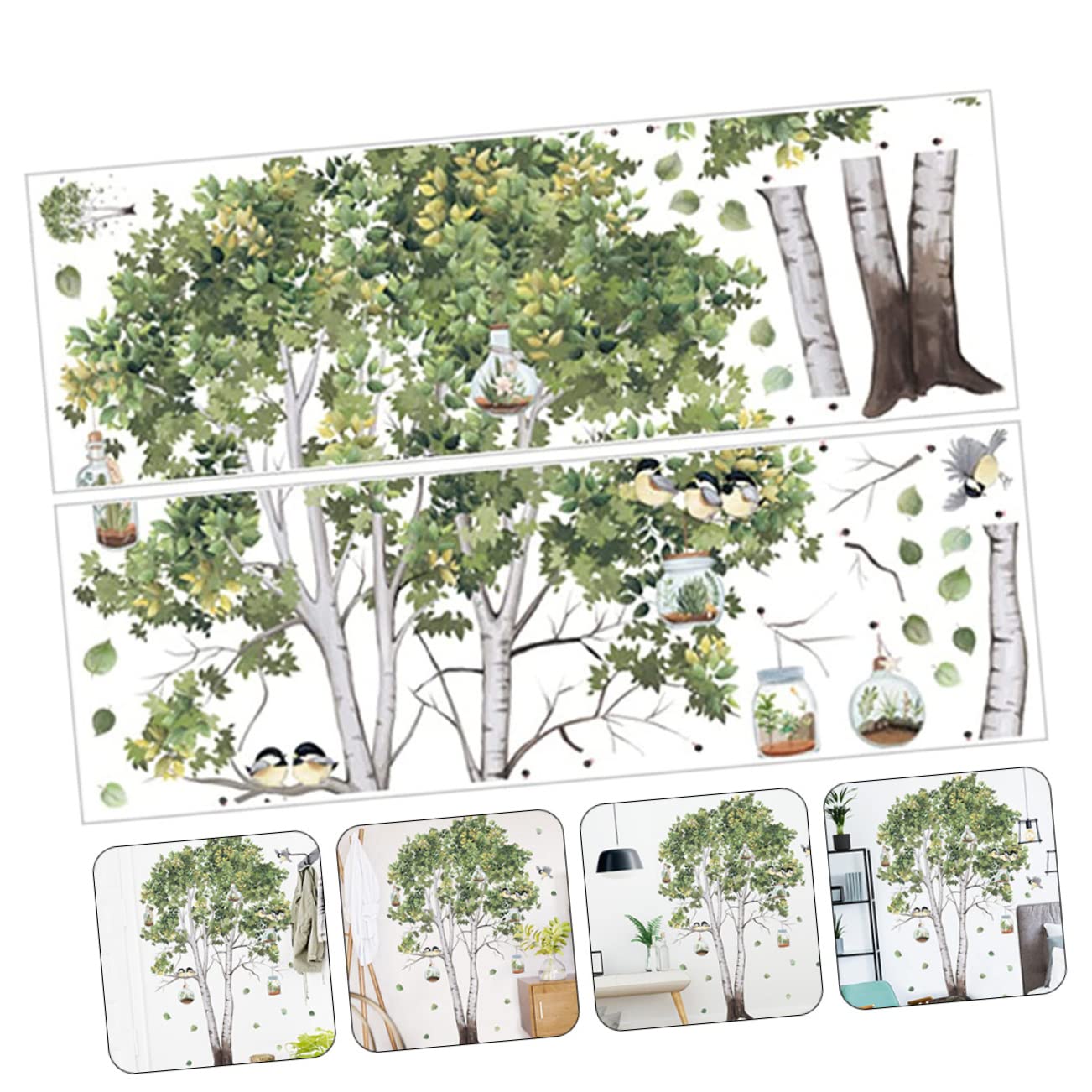 VILLCASE 2 Set Decorazioni Murali Adesive Fresco Adesivi Murali Rimovibili E Ufficio Facili Da Applicare E Impermeabili 2 Pezzi * 2