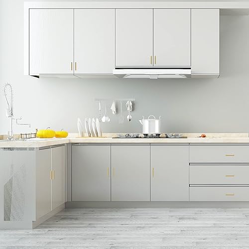 Miniatura 7 de Paquete de 20 tiradores de gabinete dorados dorados para cajones, paquete de 20 manijas de acero inoxidable de 6-14 pulgadas, manijas de gabinete de