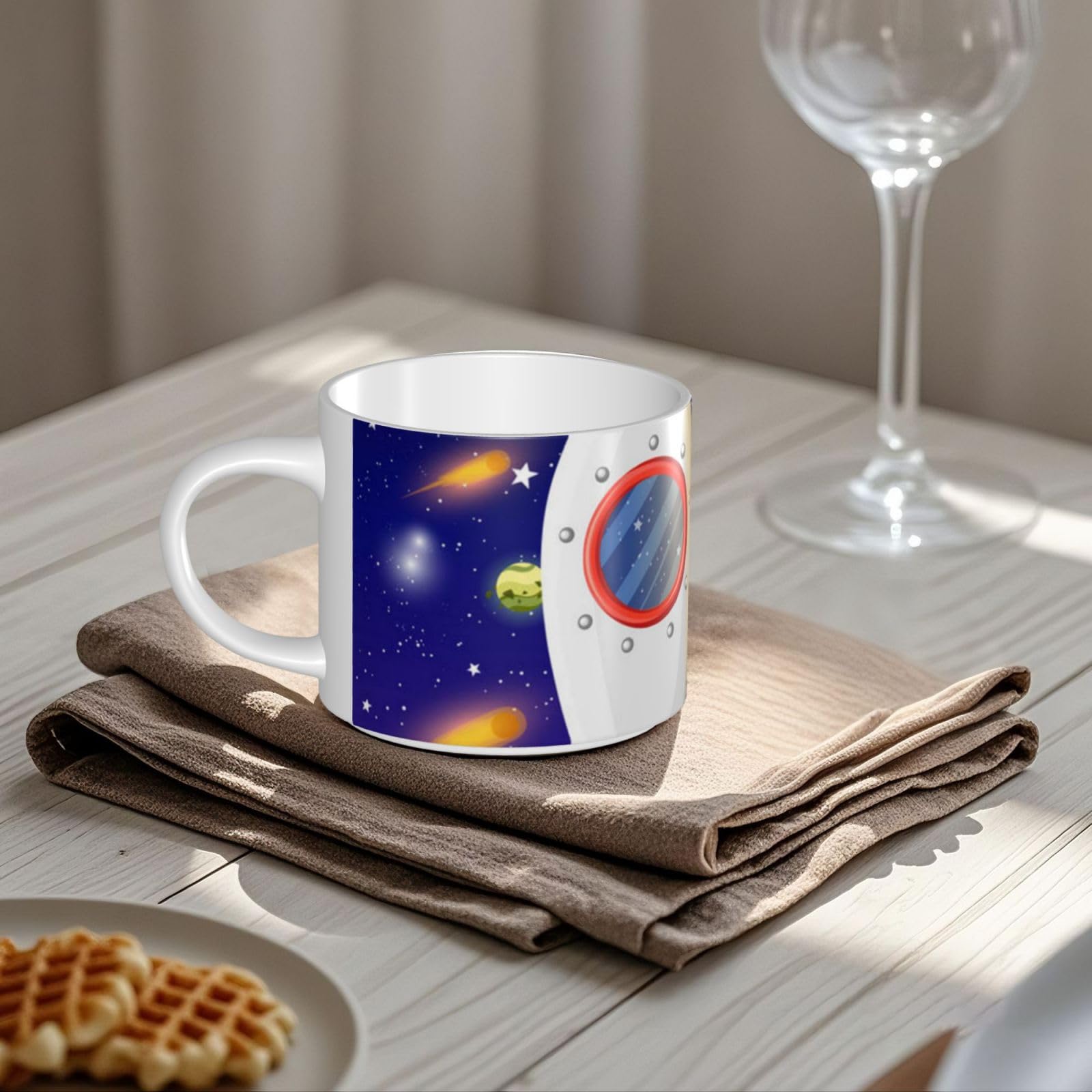 Wszechświat astronauta rakieta galaktyka drukowane kubki ceramiczne o dużej pojemności kubek do kawy