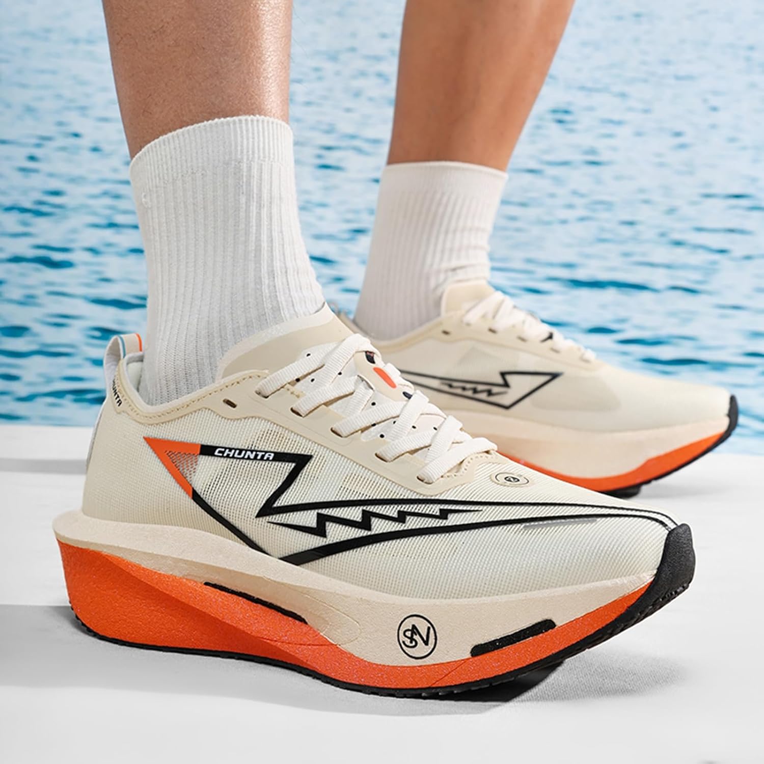 Men's Thick-Soled, Non-Slip, Cushioning, Comfortable and Fashionable Sports Shoes with Mesh Laces and Breathable Low-Top Casual Running Shoes Suitable for Fitness, Badminton, and Walking