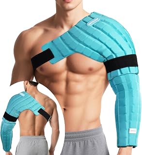 Arm Ice Pack Wrap for Pitchers – Shoulder Elbow Ice Pack Set for Baseball Pitcher Arm/Shoulder Recovery, Separate or Simultaneous Use for Post-Workout Muscle Relief