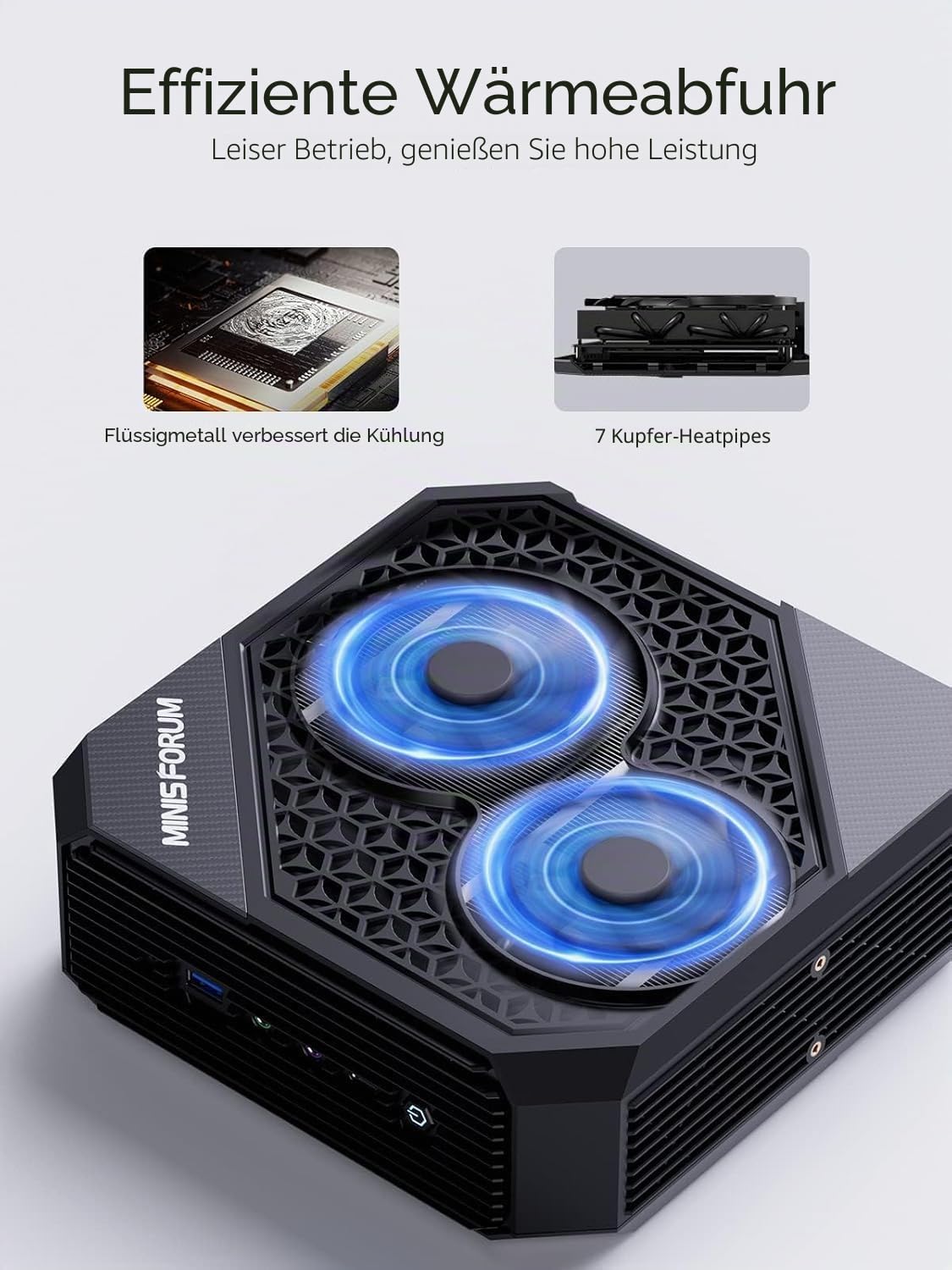 MINIS FORUM HX100G Mini-PC Ryzen 7 7840HS bis zu 5,1 GHz, AMD