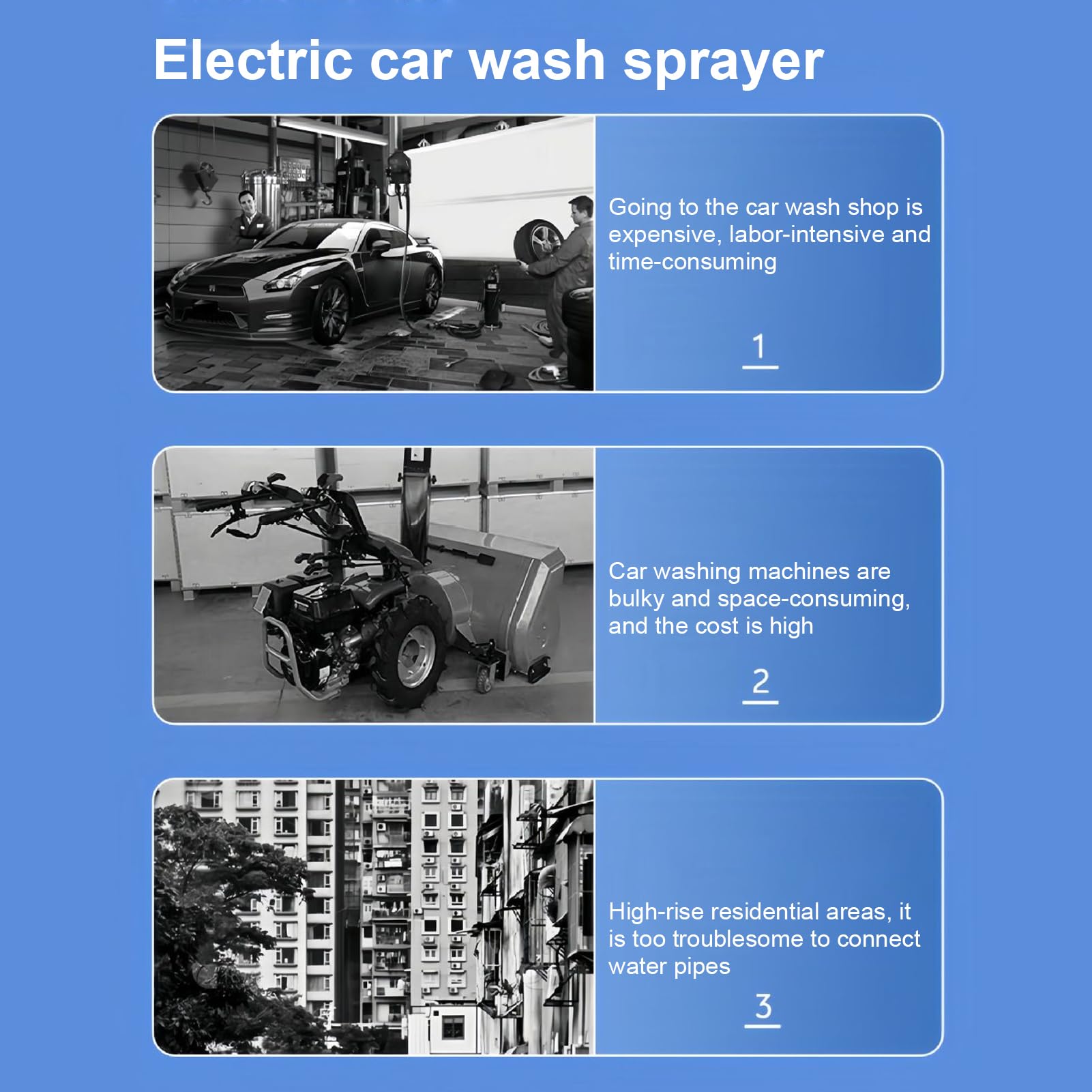 Elektrische Schuimsproeier Voor Auto – 2L, Draadloos, Oplaadbaar, 1300mAh, Ideaal Voor Autowassen, Planten En Tuin 3 miniatura