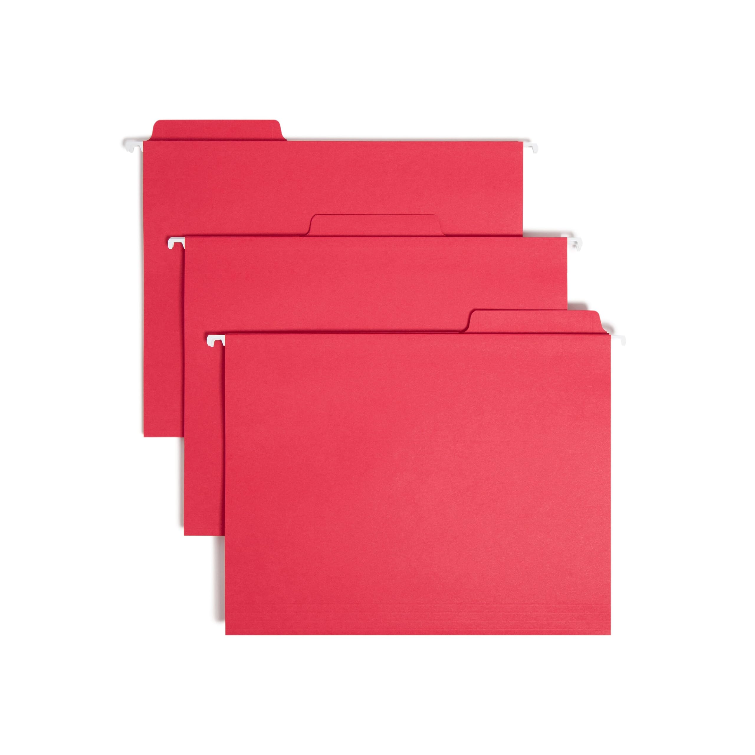 Smead FasTab® Hanging Folders Letter Red Rosso