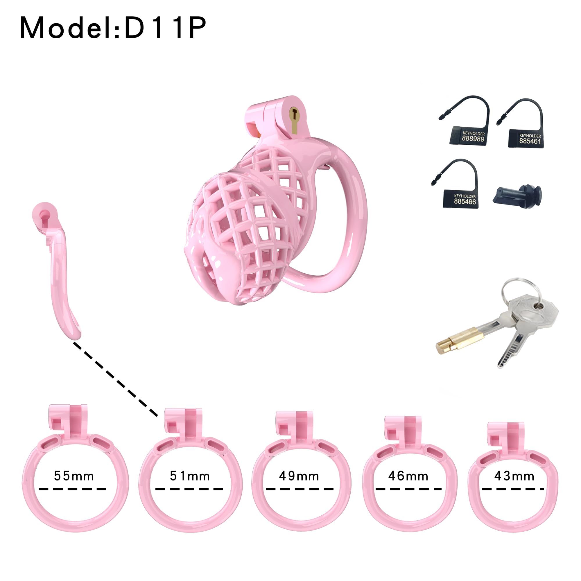 Hdynasty Gabbia Fitness da Uomo in Resina Rosa con Cinque Anelli