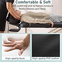 Vista 4 de PayLessHere Aluminium Massage Bed Portable Massage Table 24 inch Wide Lash Bed 2 Folding Height Adjustable Spa Table with Non-Woven Bag for Spa Negro