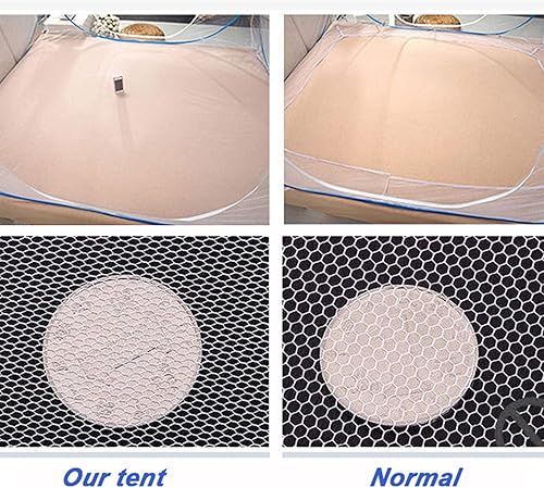 Miniatura 4 de Tienda de campaña desplegable con mosquitera, lo suficientemente grande para cama de tamaño individual a King, mosquitera plegable para dormir,