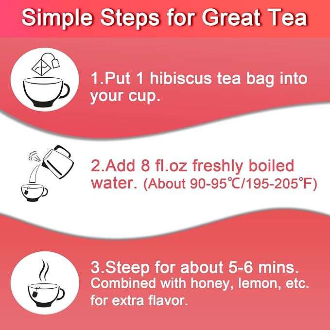 Té de Hibisco 50 Bolsitas 100% Natural miniatura 6