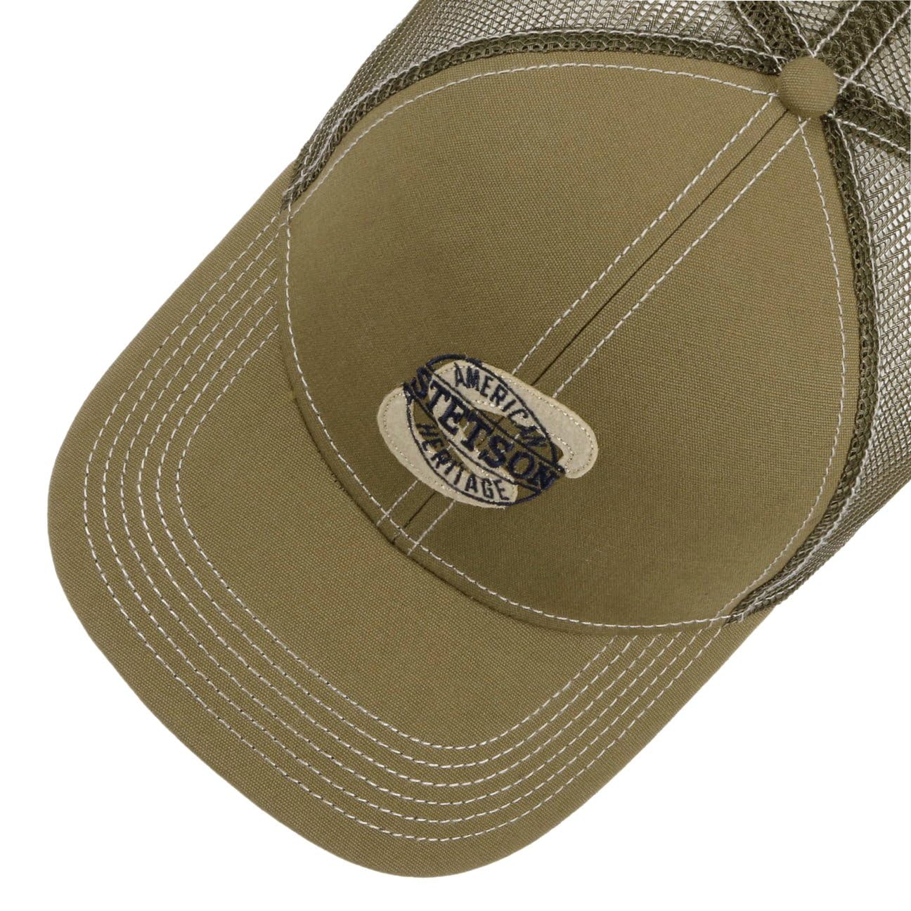 Stetson Mesh Stamp Gorra Trucker de Beisbol Seis Paneles Malla Visera Curva Hombre Todo el ano