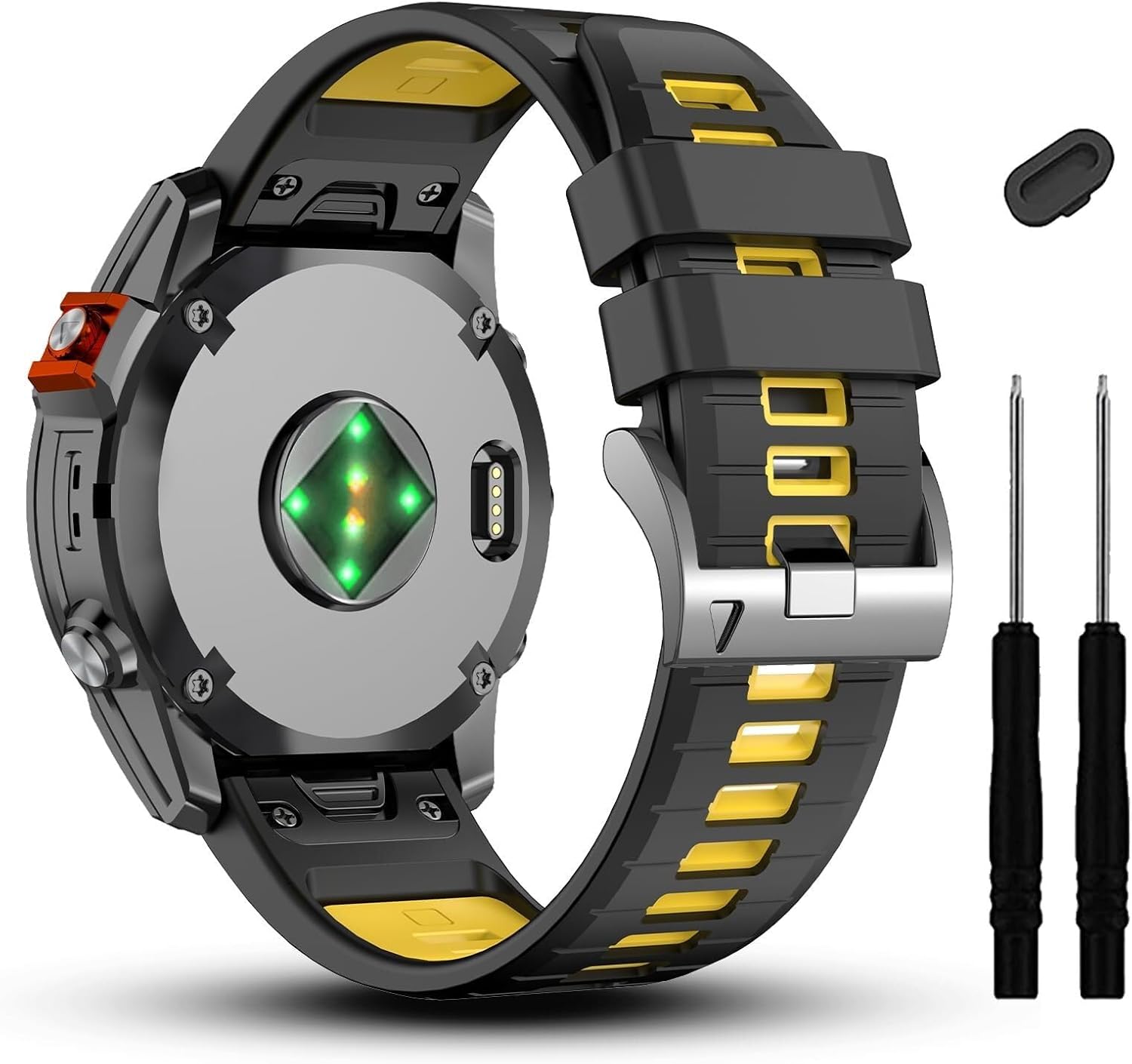 20mm Compatible with Fenix 7S Pro 6s 5S Plus Watch Strap, Soft Silicone Bands for S70 42mm/Instinct 2S/Descent MK2S Smartwatch