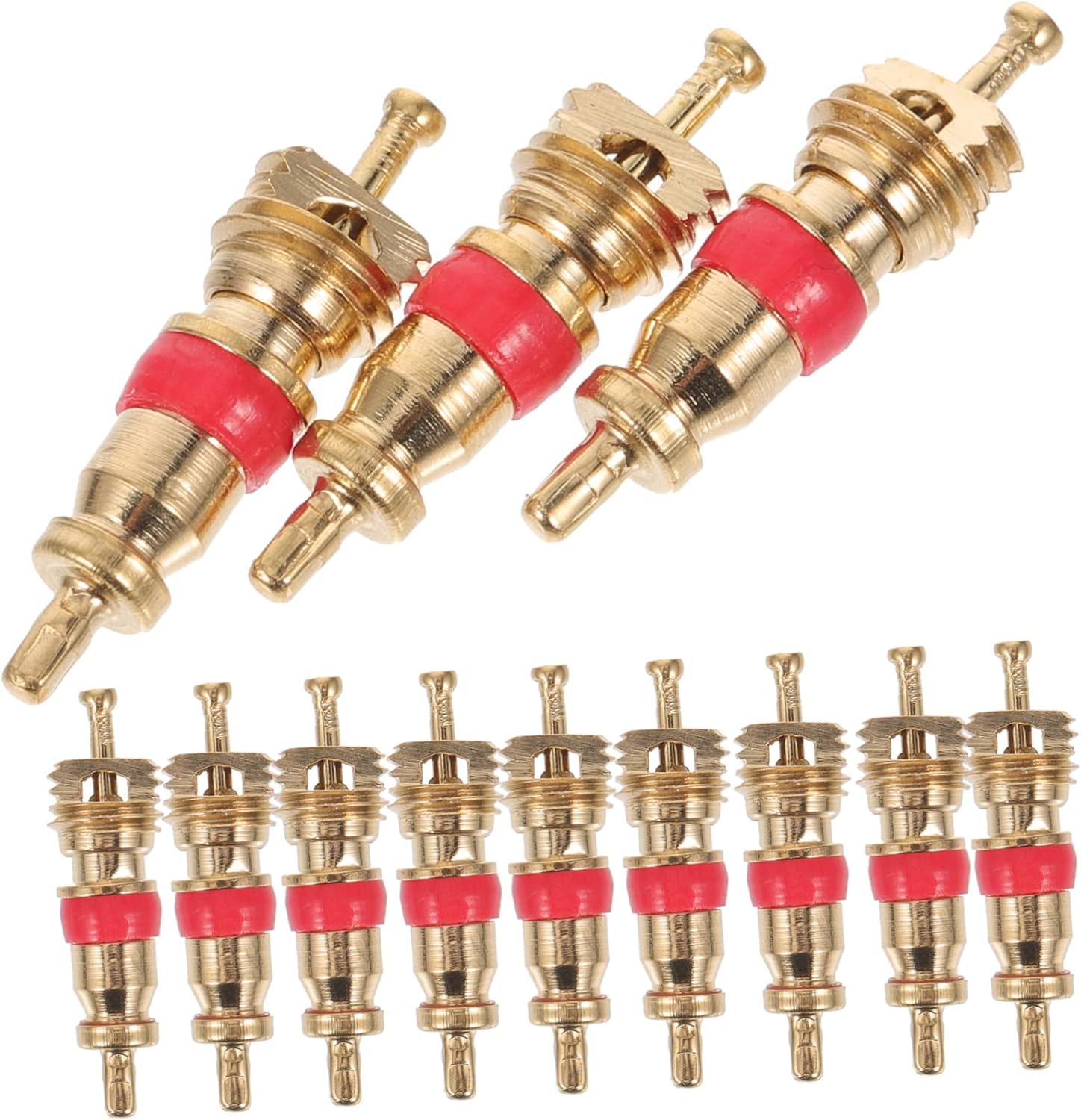 INOOMP 100 Pcs Valve Automotive Accessories Red Car Accessories Universal Car Accessories Compact Valves Stem