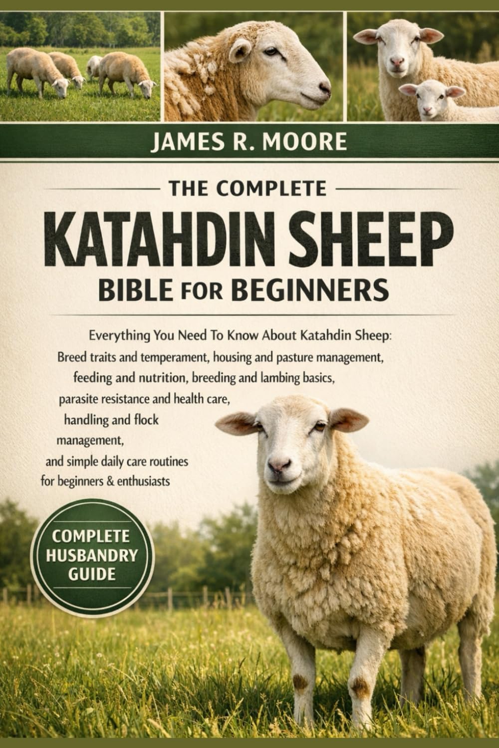 THE COMPLETE KATAHDIN SHEEP BIBLE FOR BEGINNERS: Everything You Need To Know About Katahdin Sheep: Breed traits and temperament, housing and pasture ... care routines for beginners & enthusiasts