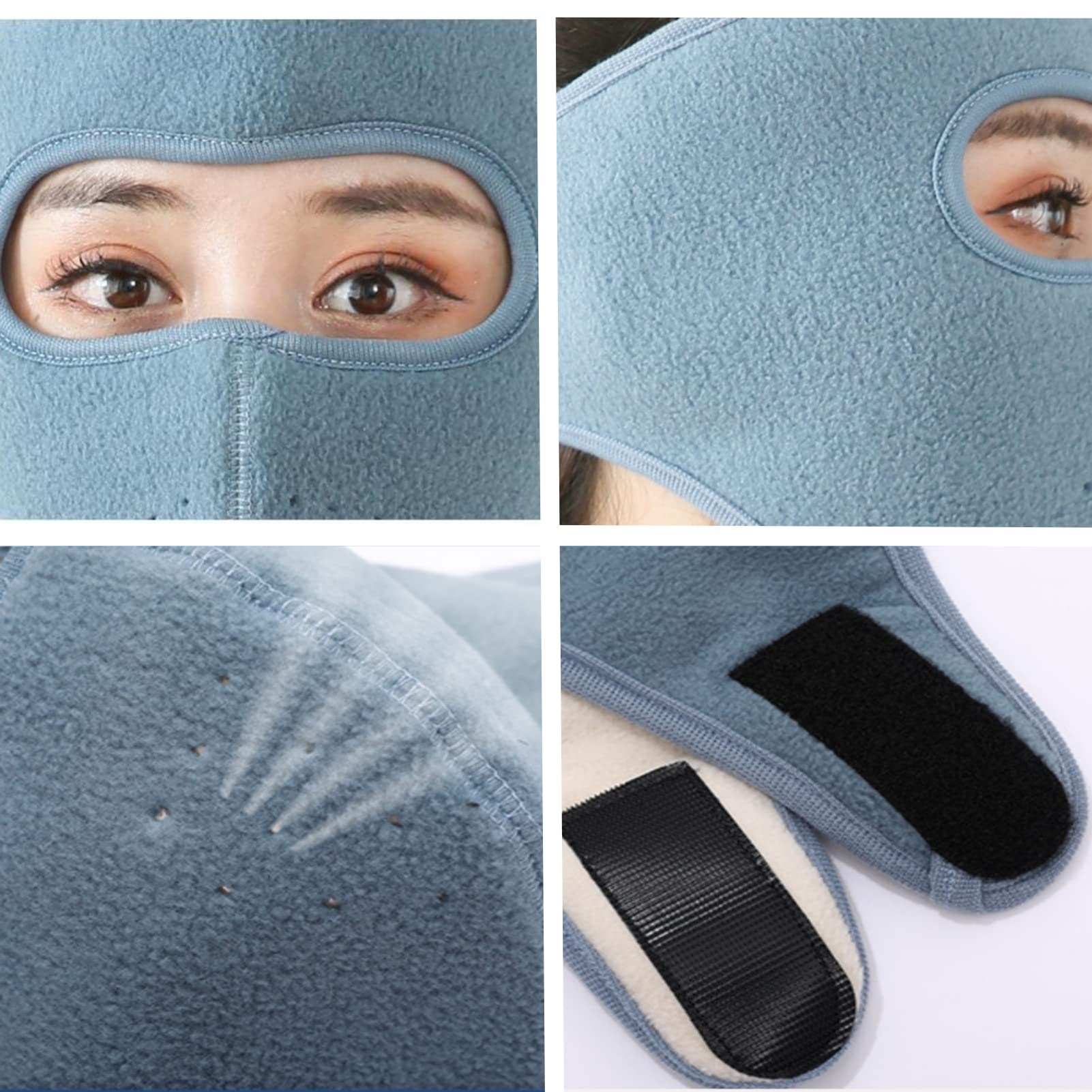 Hainew Masque d'hiver en polaire chaud, masque de cyclisme intégral pour temps froid, cagoule