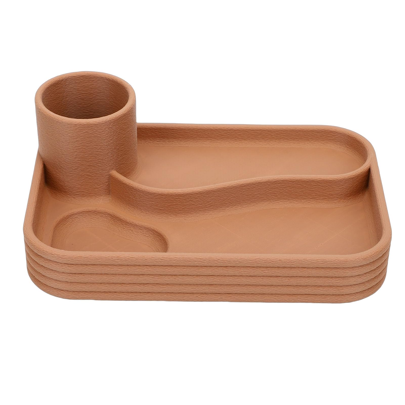 Portapenne da Scrivania, Organizer da Ufficio con Vassoio per Penne | Plastica Resistente Scomparti Trasparenti Design Compatto Ufficio Casa Studio Moderno Elegante Custodia Chiavi USB