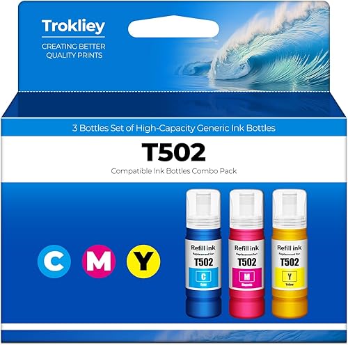 Vista 9 de 502 Tinta negra ET-3850 ET-2850 ET-4850 Reemplazo para botellas de repuesto de tinta 502 negro para ET 2850 2760 3850 ET-4760 ET-3760 ET-2760 3 Negro