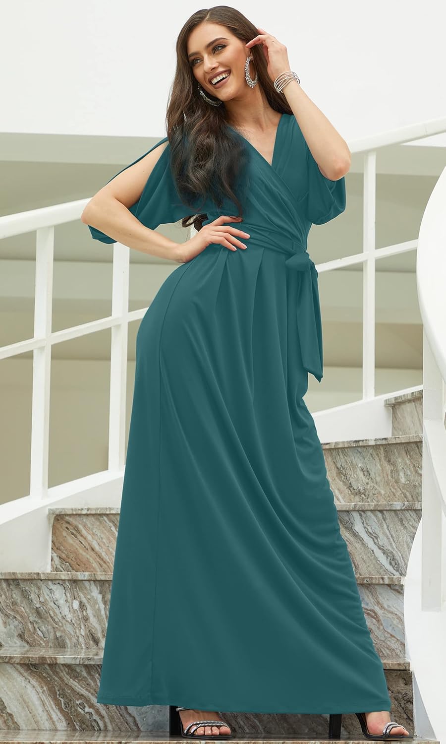 KOH KOH 2026 Sexy Sleeveless Summer Formal Flowy Casual Gown - Image 3
