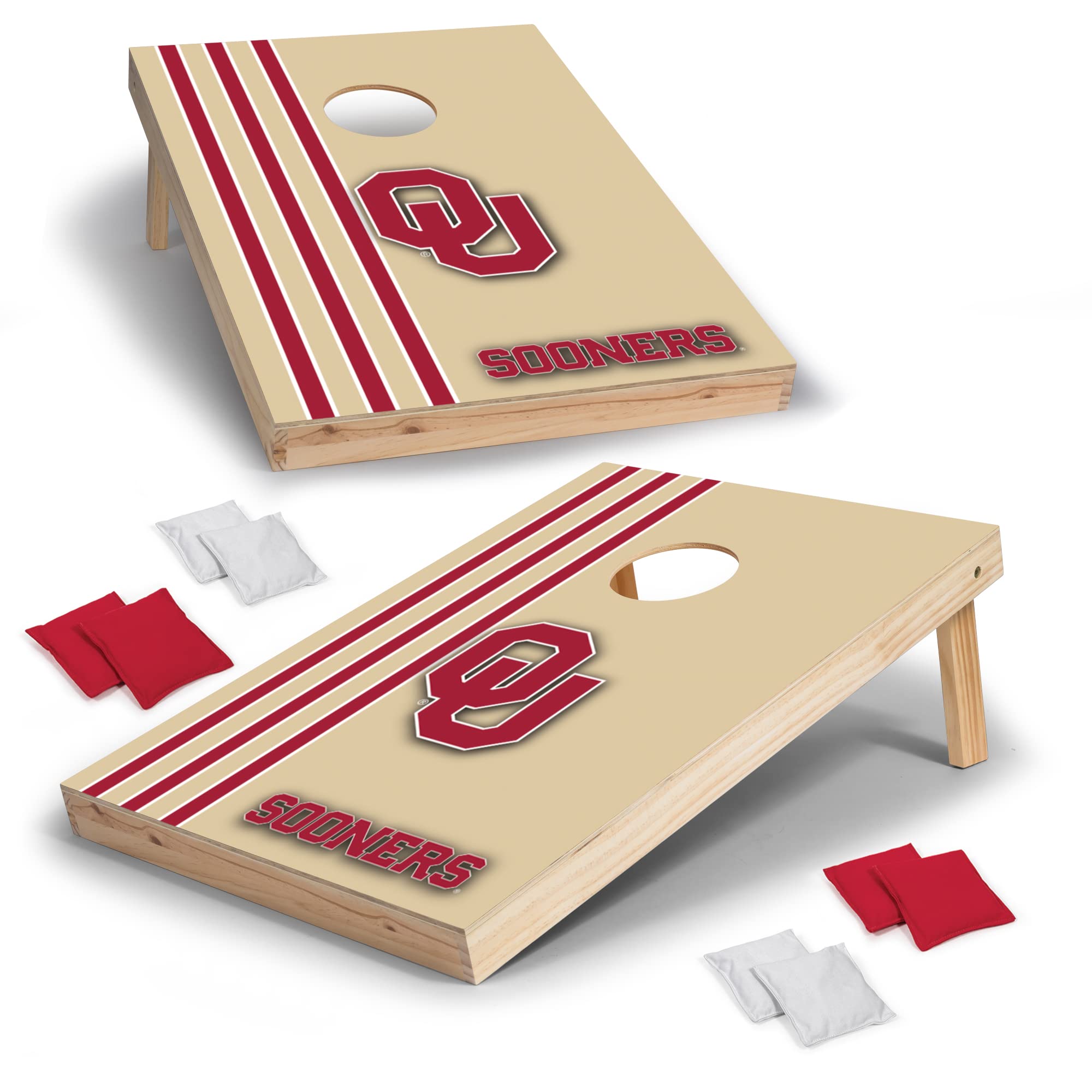 Wild Sports 2' x 3' Solid Wood Cornhole Set with Direct Print HD Team Graphics – Great Gift for Any NCAA Fan! Bean Bag Toss Family Outdoor Games