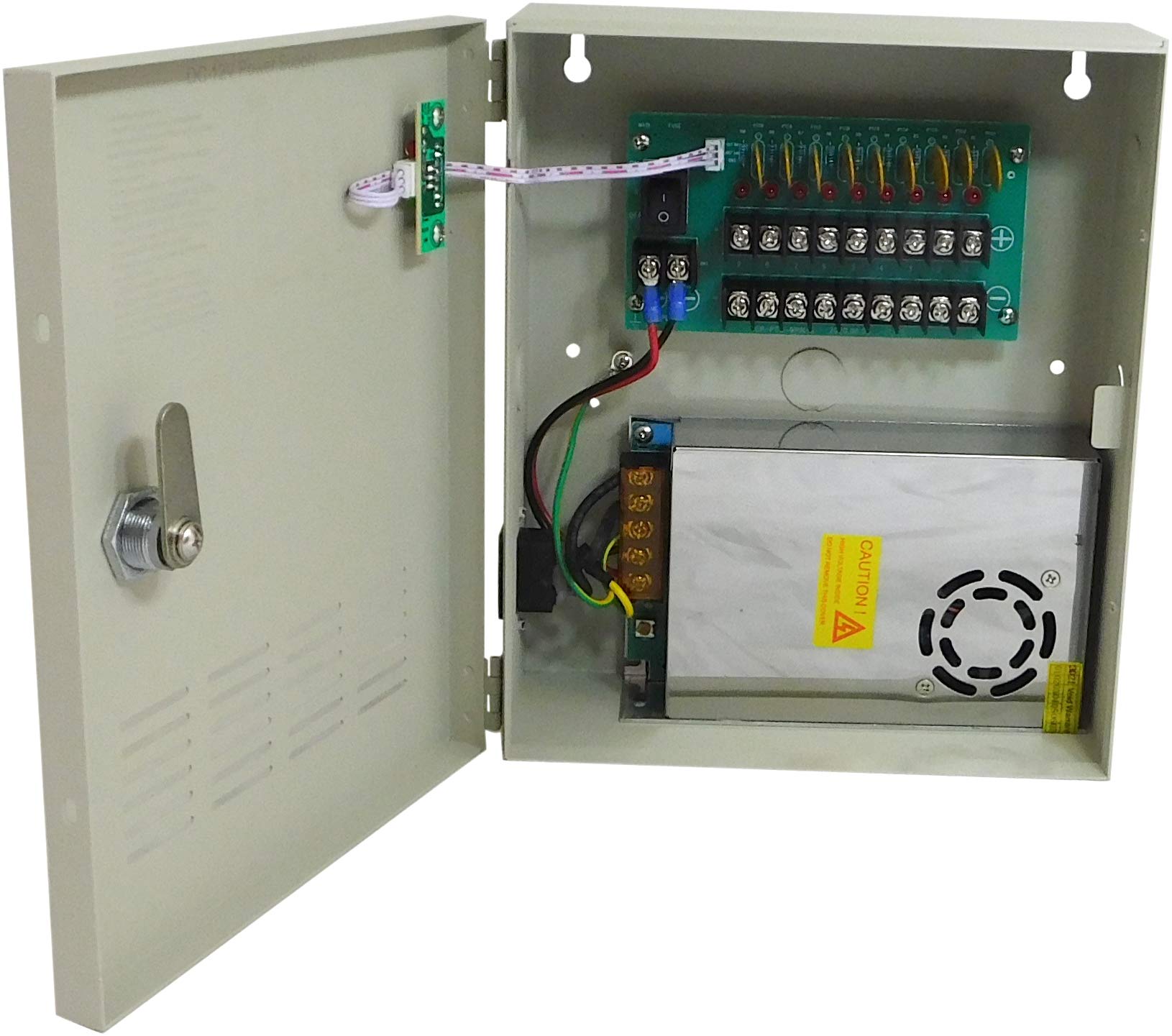 eSecure 12V DC CCTV Security Camera 9 Ch Channel, 10 Amp Power Box/Supply Unit UL Listed