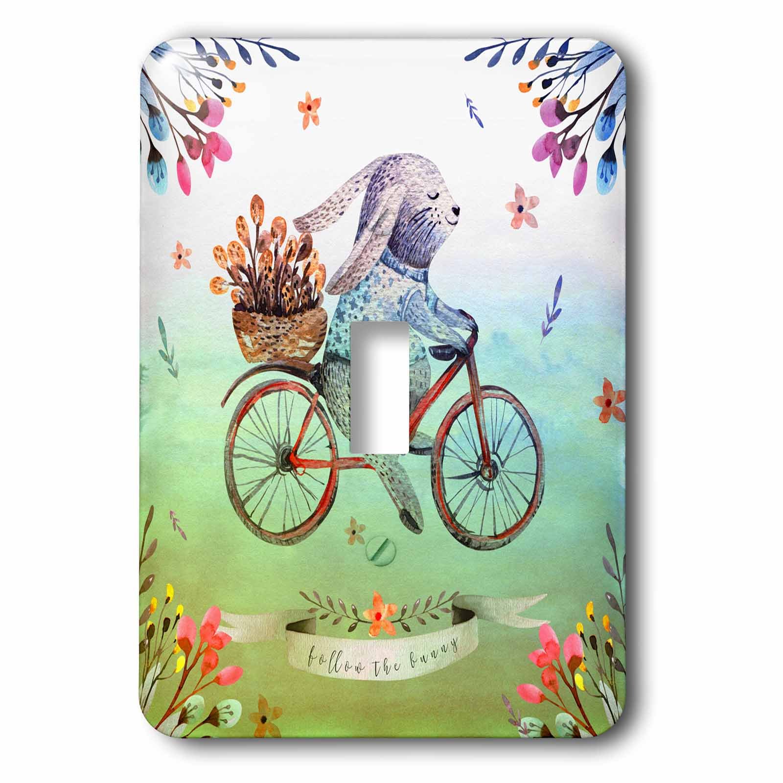 Interrupteur aquarelle Pâques 3dRose design fleurs pour chambre enfant