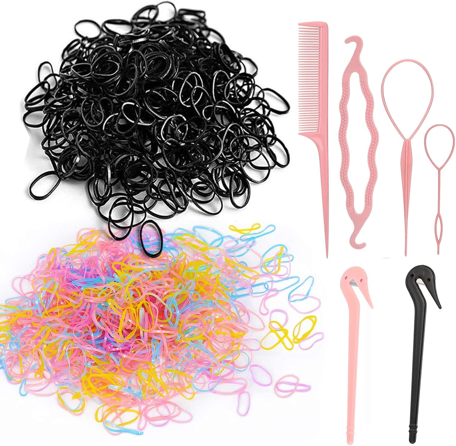 8000 Elastic Hair Band, Soft Hair Elastic Band Mini Hair Rubber Band, 2