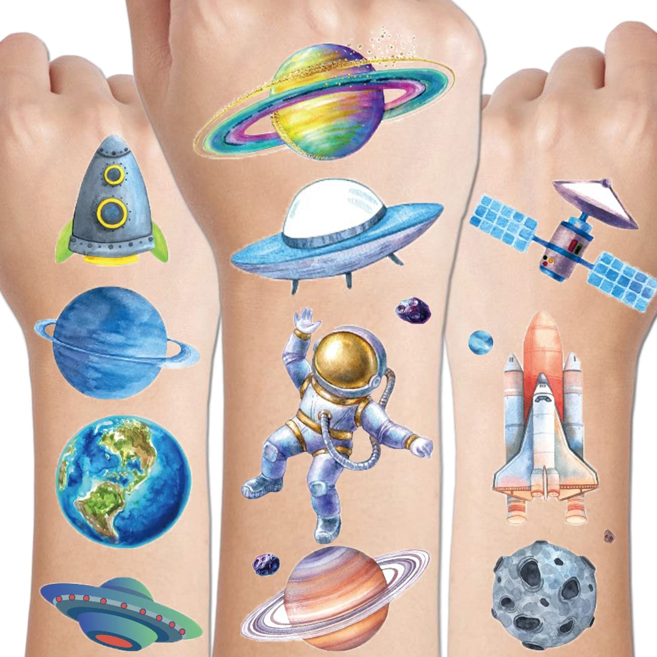 9 Pcs Outer Space Party Decorations Solar System Theme Honeycomb