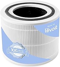 LEVOIT Filtro de repuesto original Core 300-P, purificador de aire Core 300-RF Core300S, compatible con el modo de suspensión HEPA, carbón activado de alta eficiencia para eliminar humo, olor