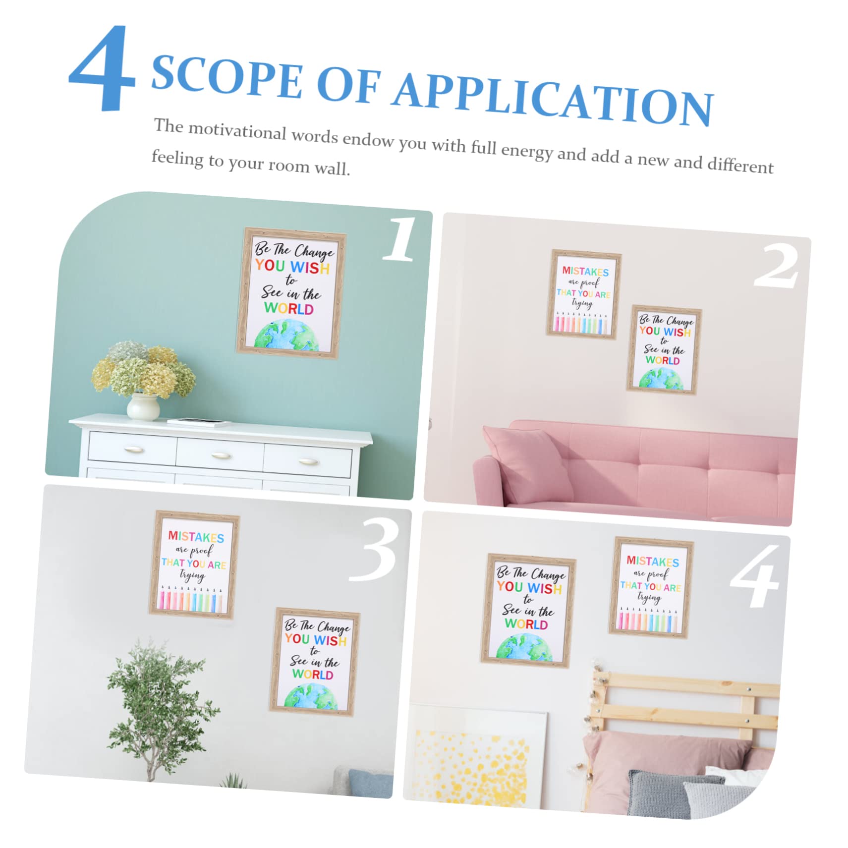 ABOOFAN 18stücke Teiliges Motivationsbilder Für Kinderzimmer Moderne Cartoon Wandkunst Inspirierende Wanddekoration Für Spielzimmer Büro Und Klassenzimmer