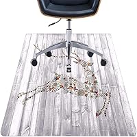 Vista 32 de Teal Hardwood Floor Desk Chair Mat, Painted Wood Board Horizontal Lines Birthdays Easter Holiday Print Backdrop Image, Protects Hardwood Floor Under