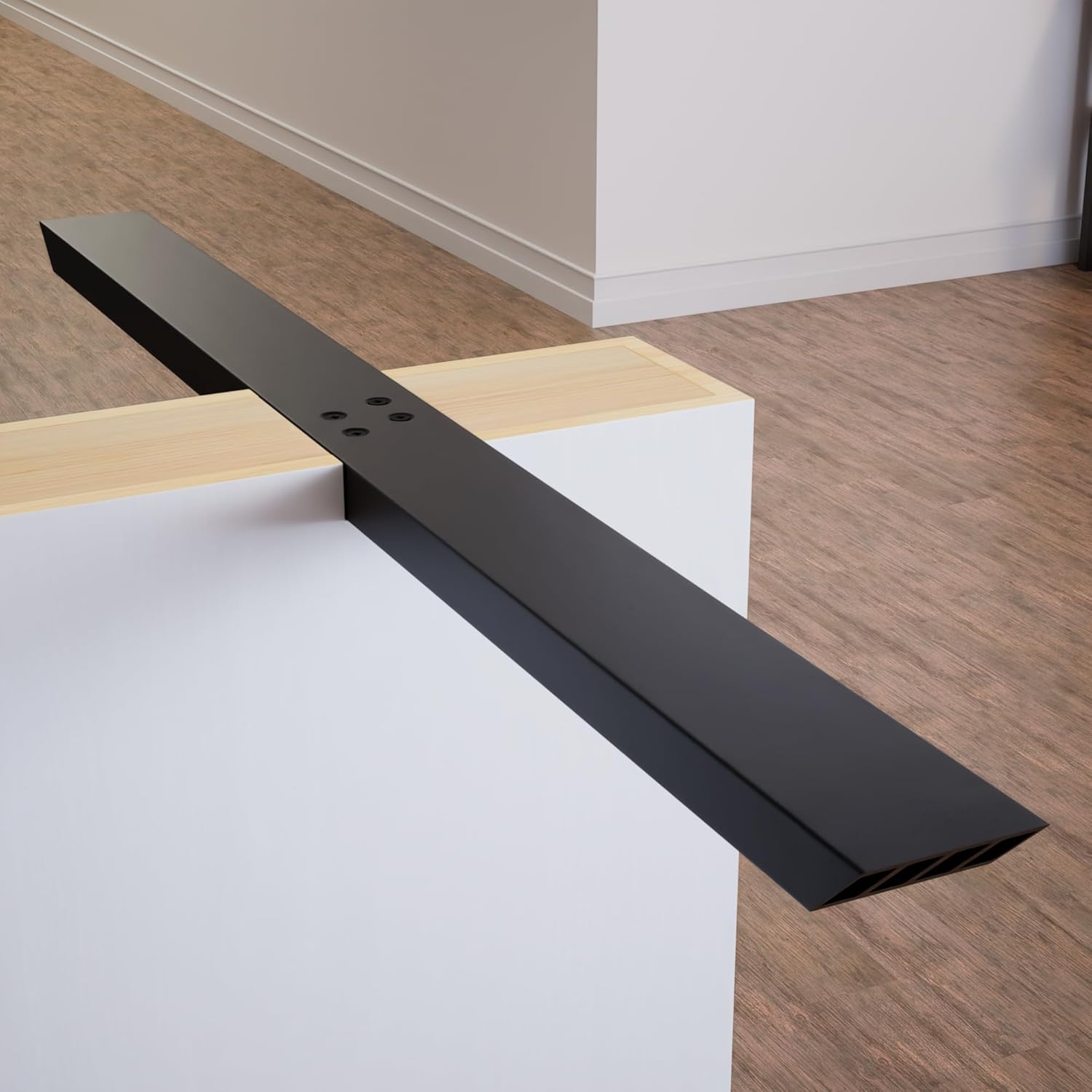 Heavy Duty 26 Inch Industrial Flat Wall Countertop Support Bracket in American Made Ribbed Aluminum, for countertop Support, Kitchen Island Brackets Outdoor Bars, Commercial Spaces, Home Renovations