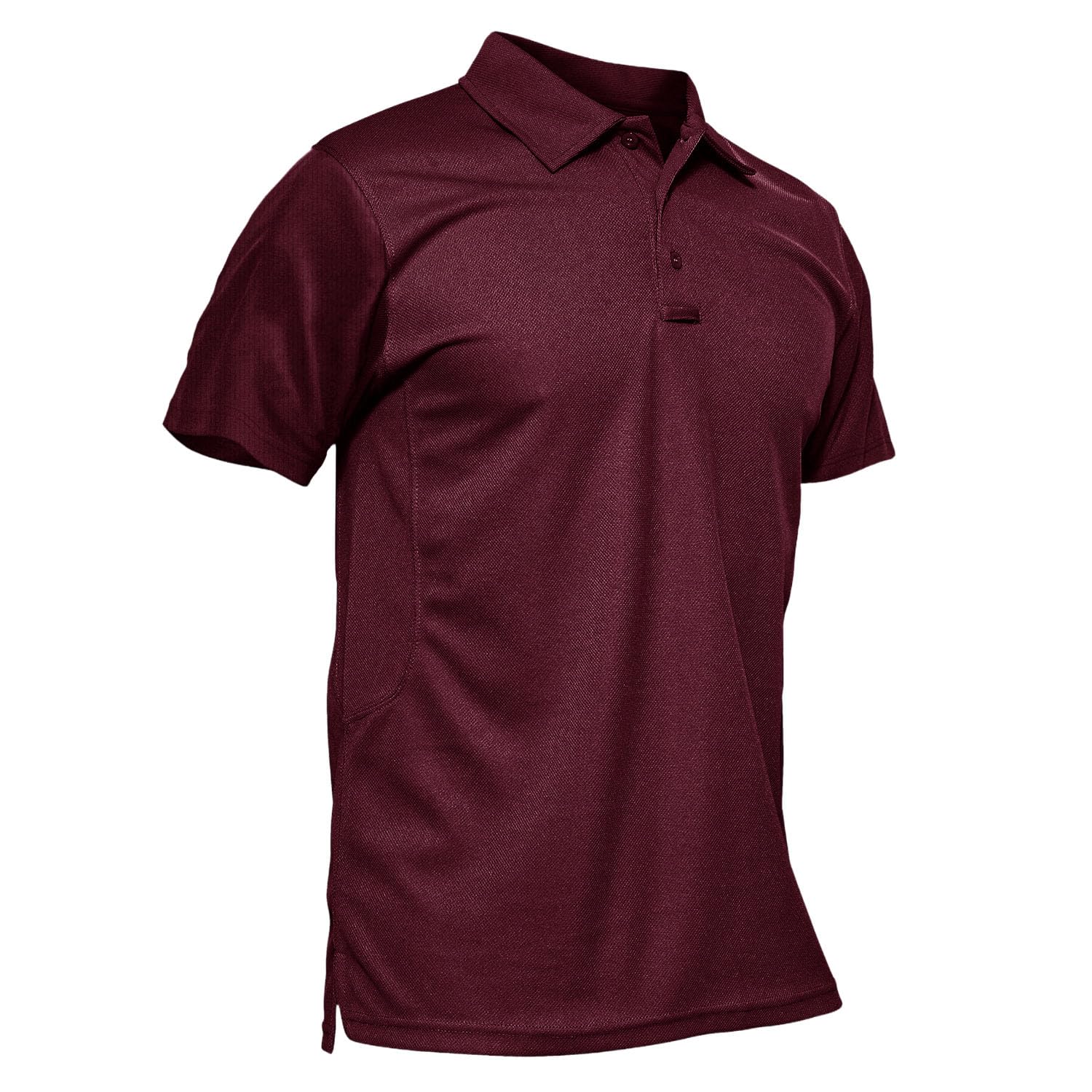 KEFITEVD Polo Shirts Herren Kurzarm Golf Tshirts Schnelltrocknend Army Tshirt Sport Outdoor Poloshirt mit Brillenhalter Knopfleiste Leicht T-Shirt Sommer