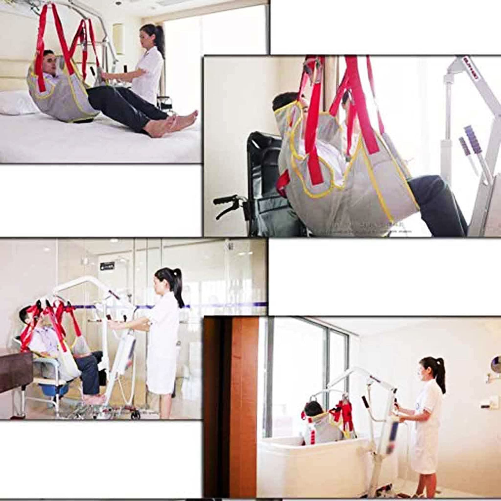 Arnés de transferencia para pacientes ancianos, con soporte de cuatro puntos para el inodoro, arnés de cuerpo completo y ayuda para el paciente. Arnés para piernas para ancianos, discapacitados y pe