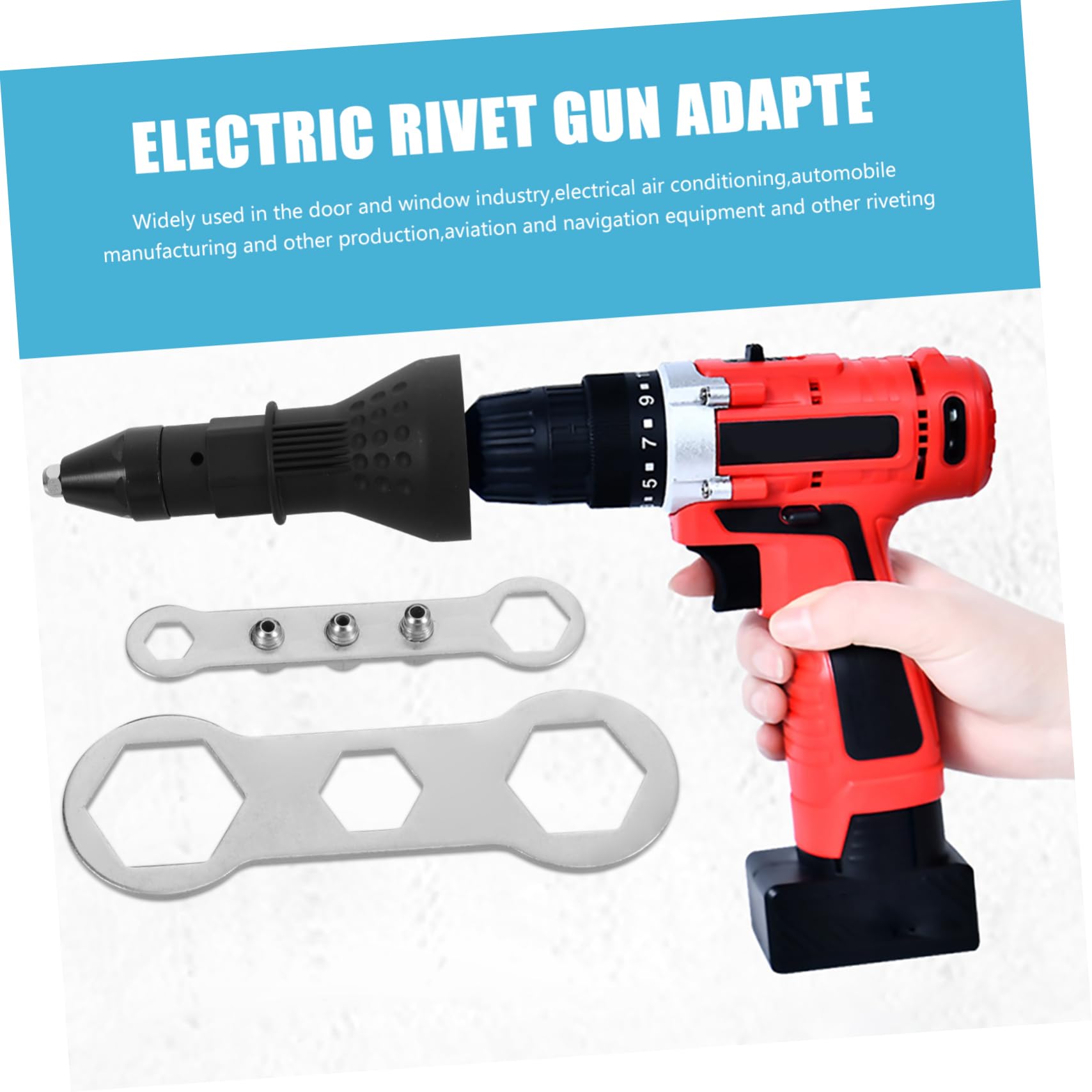 Anneome 1set Adattatori Per Rivettatrice Elettrica Accessori Per Trapano Per e Modifiche Meccaniche Utensili Compatti e